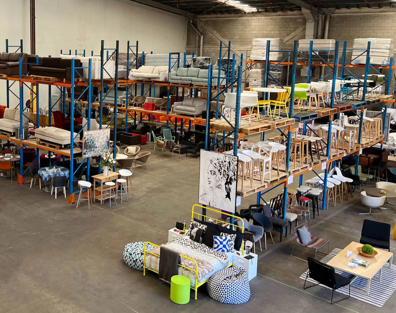 Furniture rescued for reuse at the Relove warehouse
