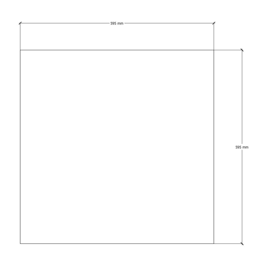Acouline Original Ceiling Tiles, dimensions drawing