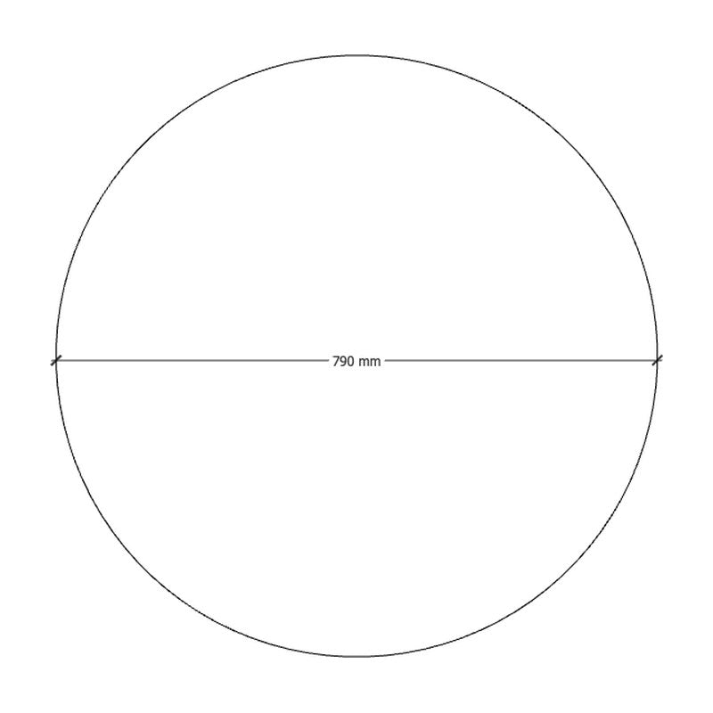 Acouline Original Halo Hanging Ceiling Panels, dimensions drawing