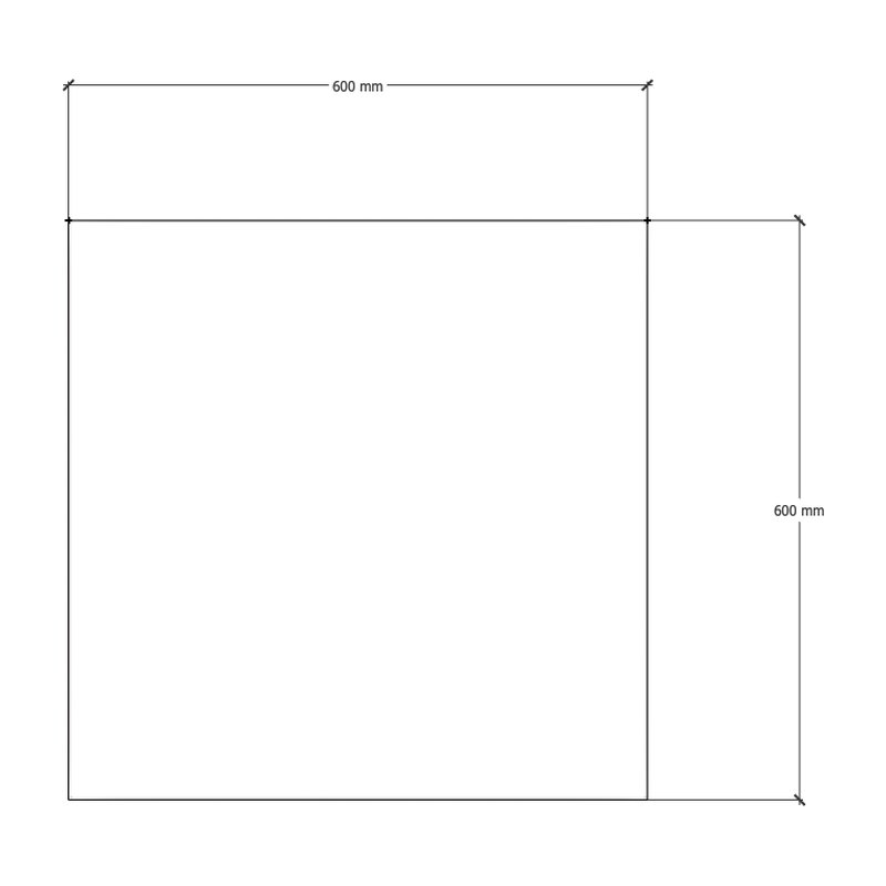 Acouline QuickMount Core Tiles, dimensions drawing