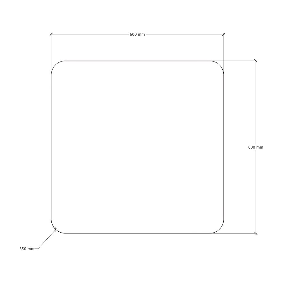 Acouline V Groove Ascend Core Hanging Ceiling Panels, dimensions drawing