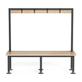 Bench Seat With Overhead Hanging Rail