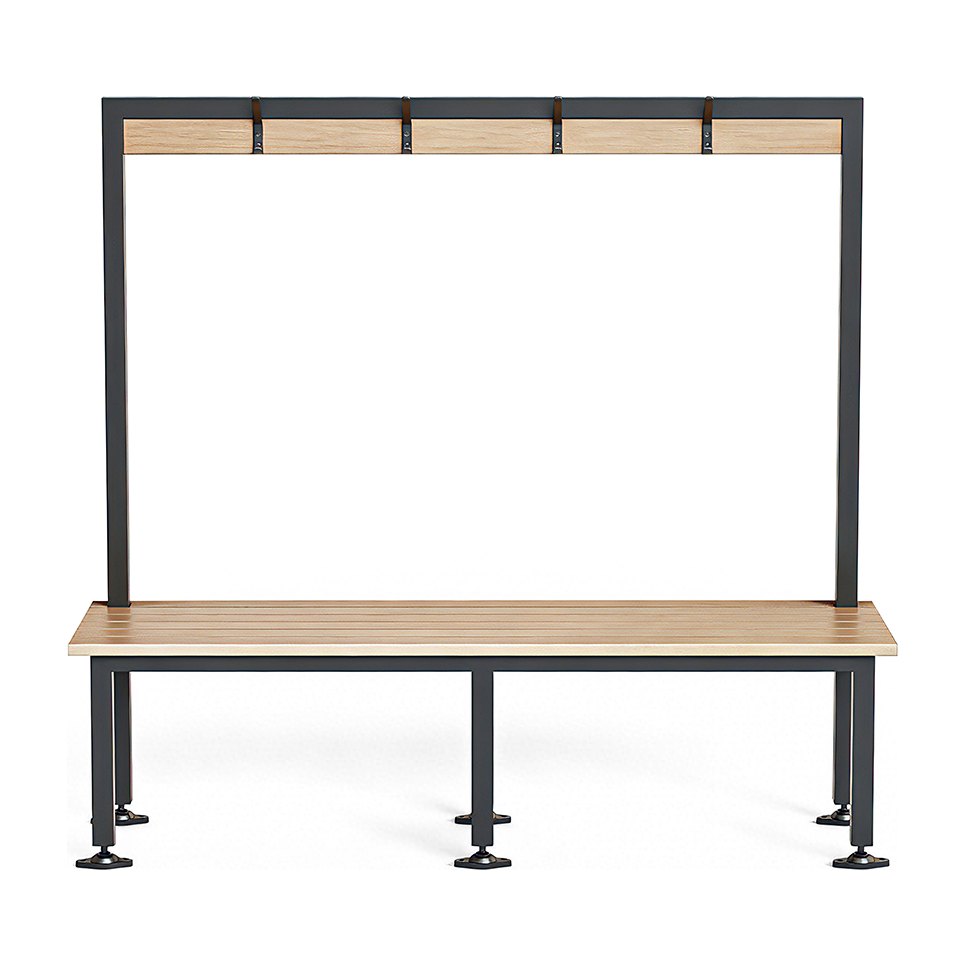 Bench Seat With Overhead Hanging Rail