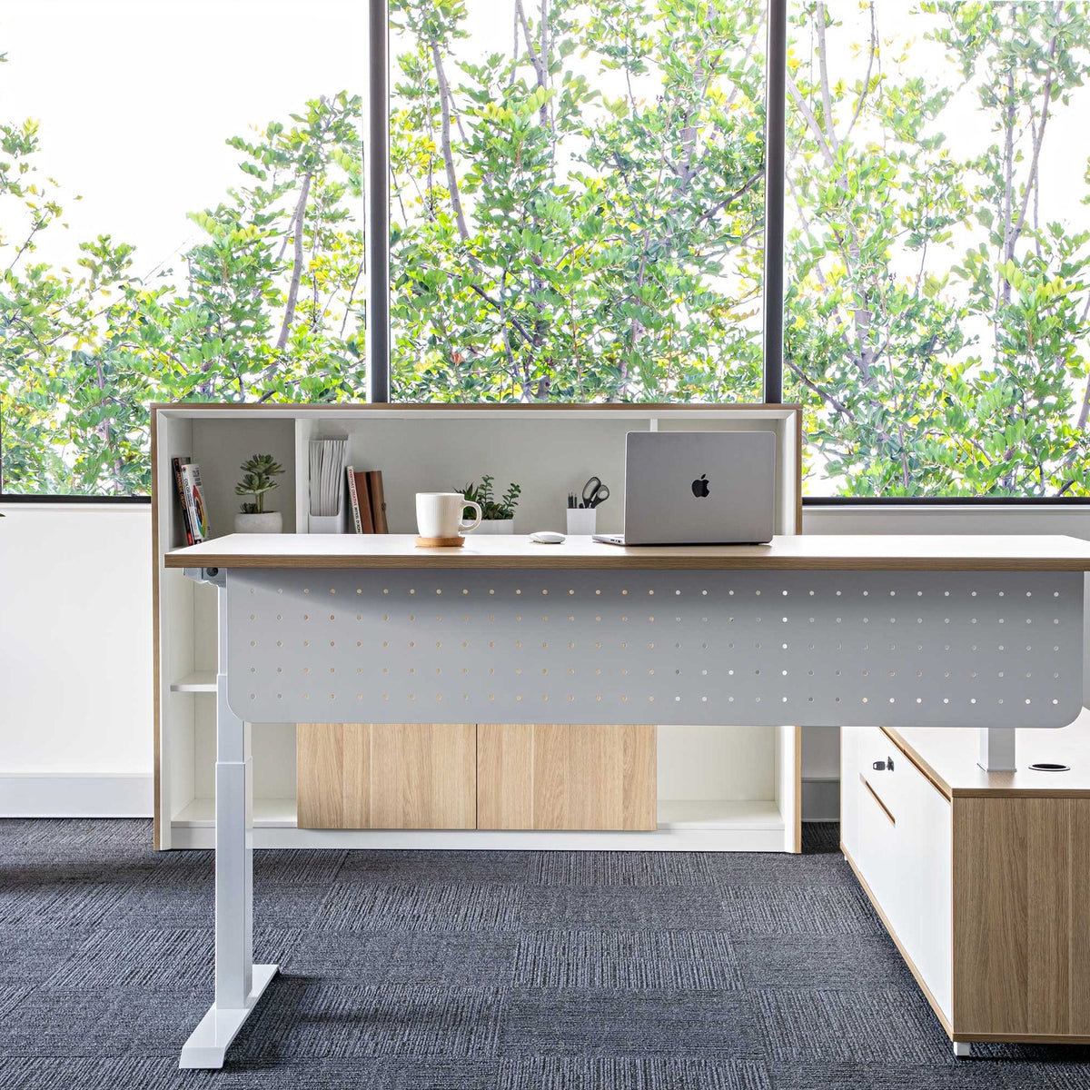 Boost Executive Desk shown in a workplace setting