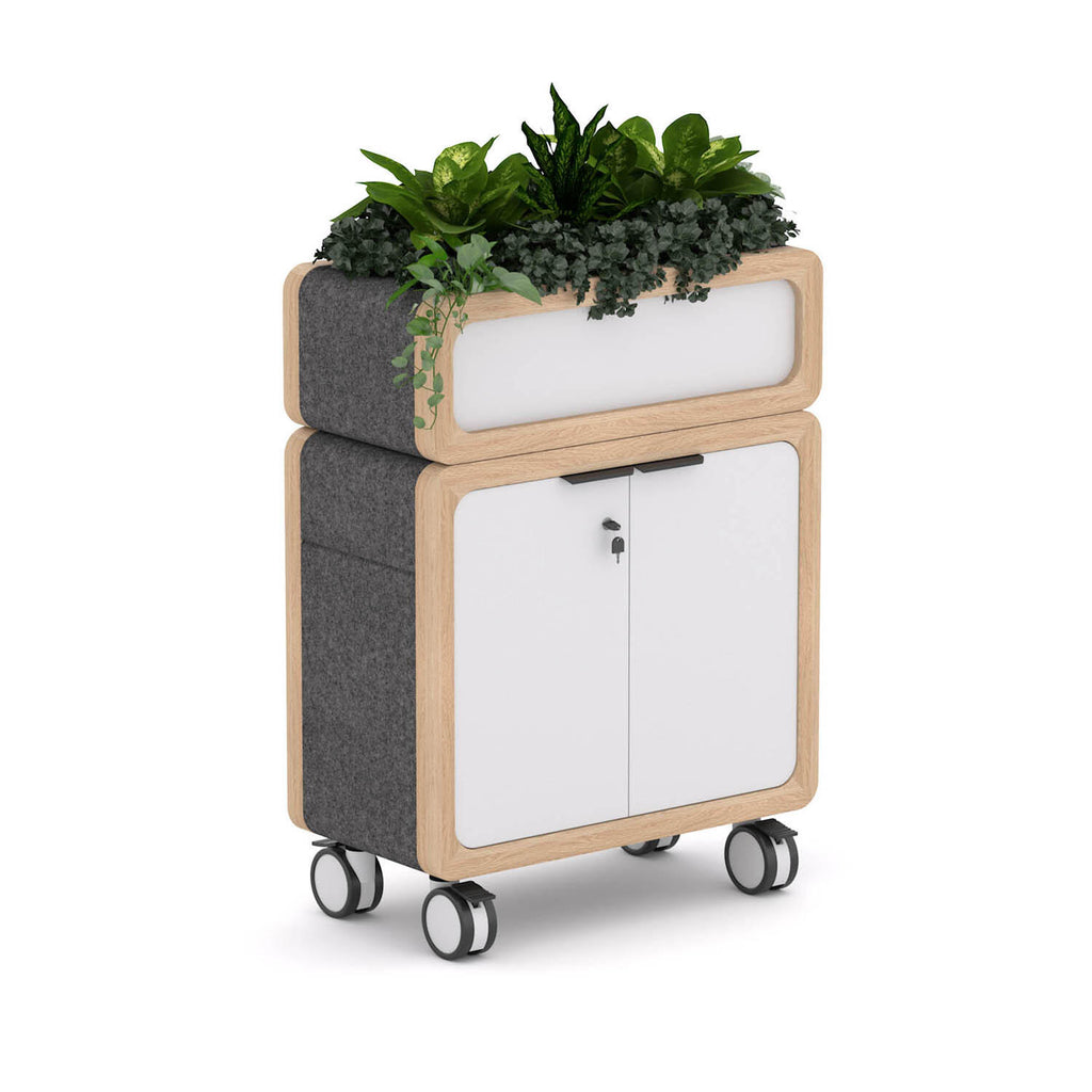 Rover Mobile Credenza, 900mm, With Planter Box