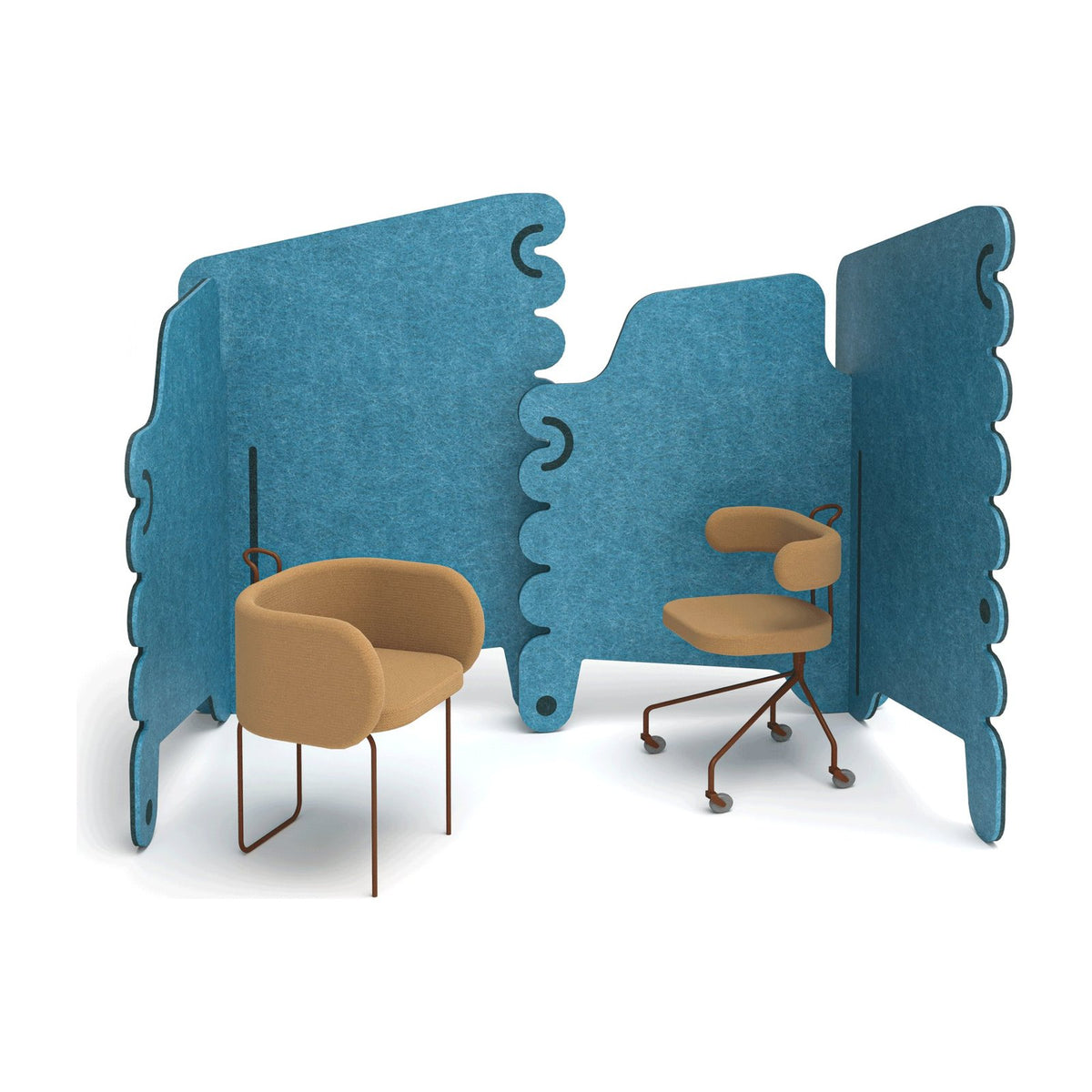 Mr SCREEN portable acoustic and pinnable room divider by Klaro Industrial Design (K.I.D), view 4