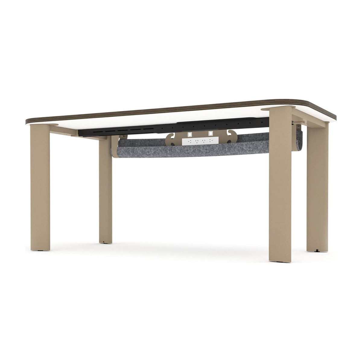 TRAX_lite individual desk soft wiring management by Klaro Industrial Design (K.I.D)