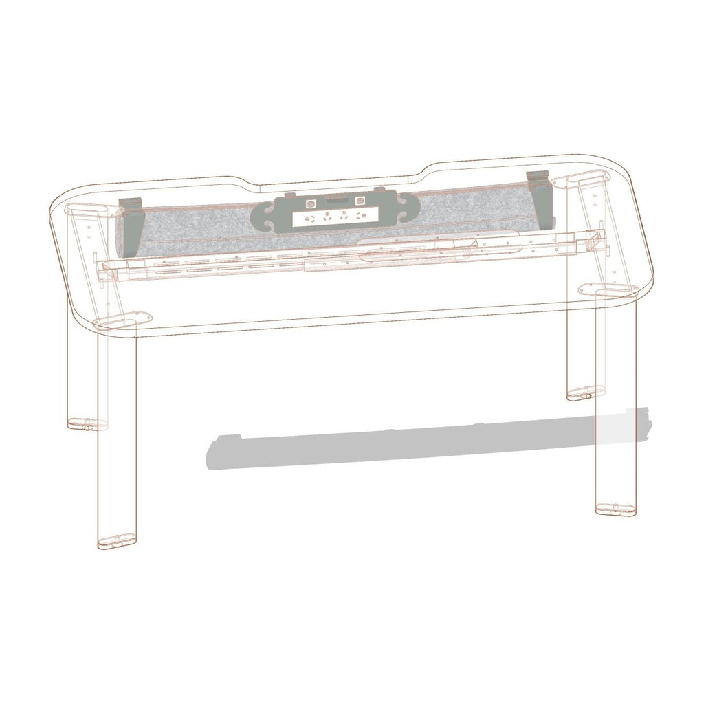 TRAX_lite individual desk soft wiring management by Klaro Industrial Design (K.I.D), view 2