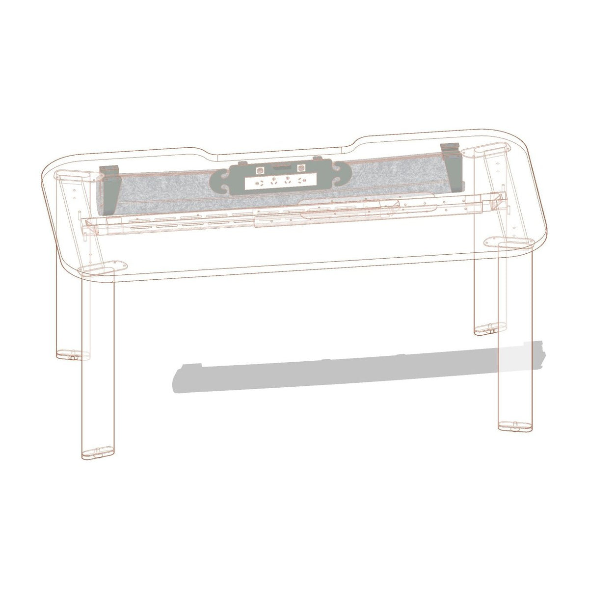 TRAX_lite individual desk soft wiring management by Klaro Industrial Design (K.I.D), view 2
