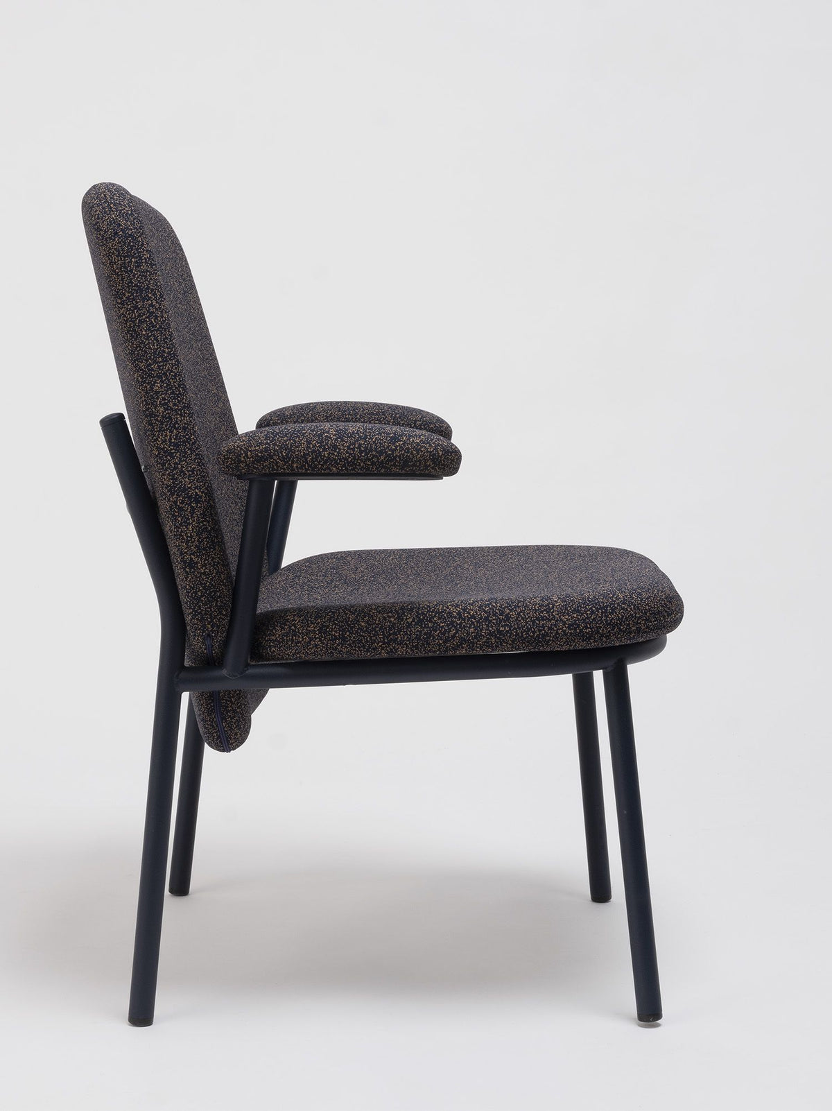 Lana Easy Chair Steel High Back with Armrests by Ondarreta, view 4