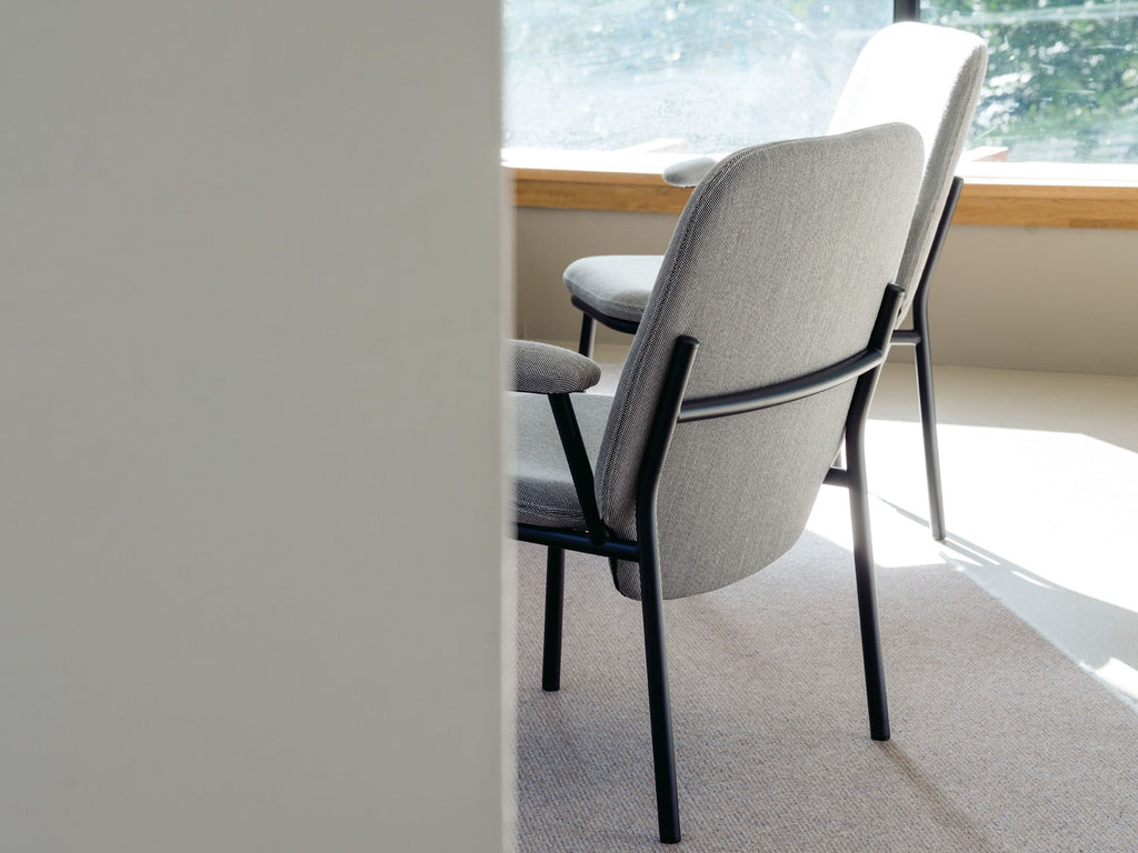 Lana Easy Chair Steel High Back with Armrests by Ondarreta, view 8