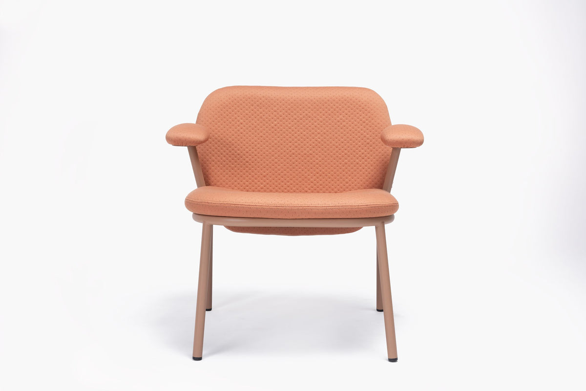 Lana Easy Chair Steel Low Back with Armrests by Ondarreta, view 2
