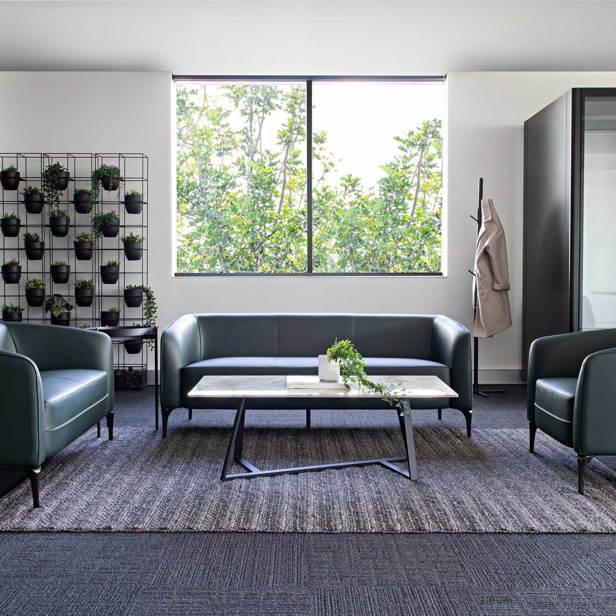Liso 2 Seater Lounge shown in a workplace setting