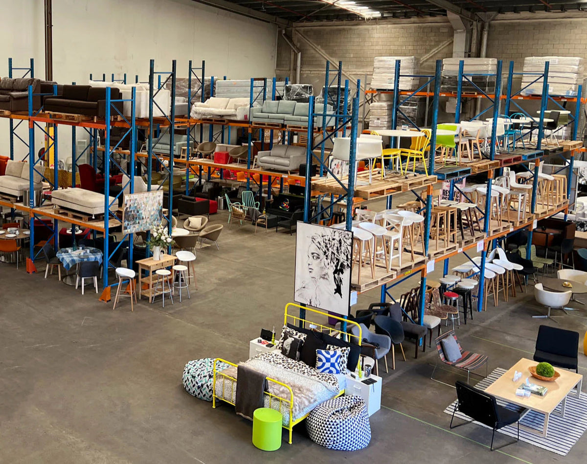Furniture rescued for reuse at the Relove warehouse