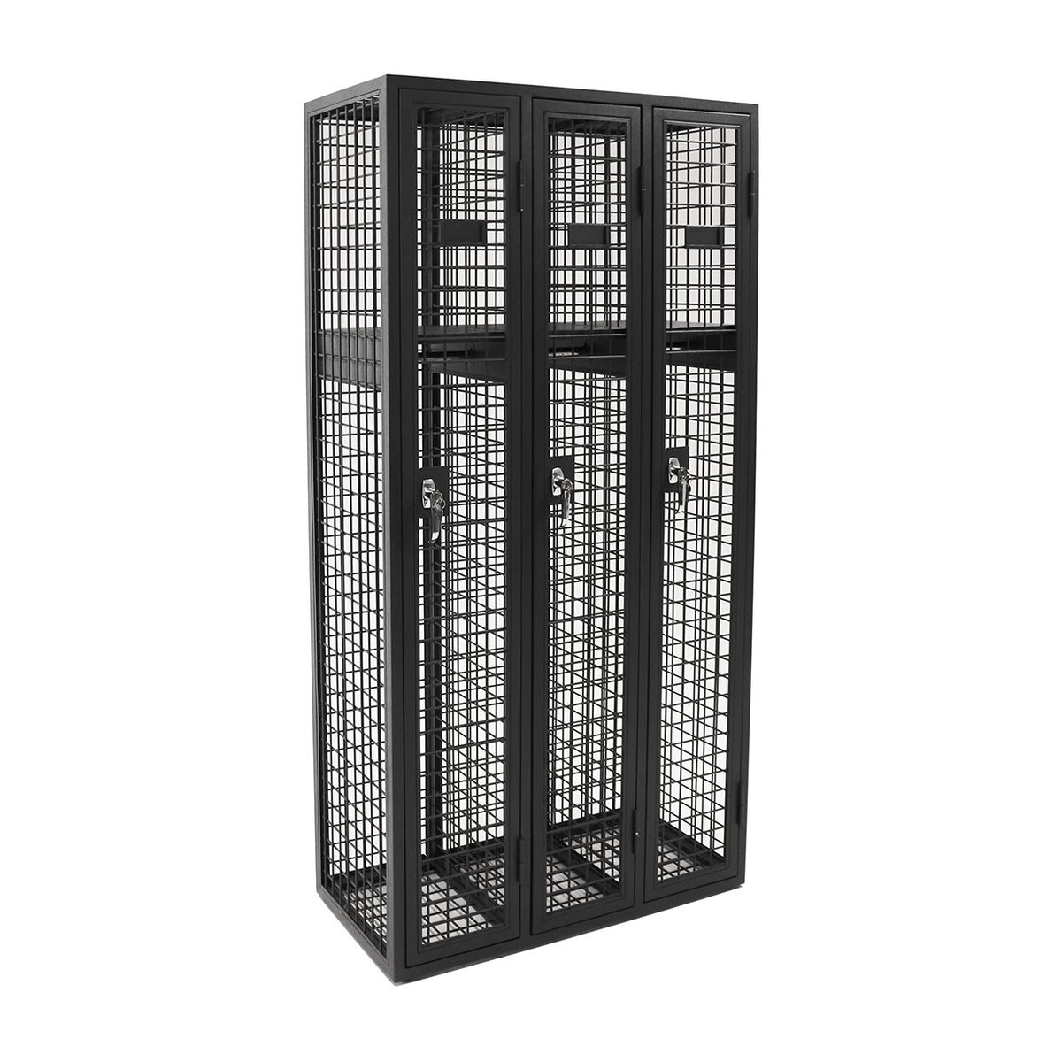Steel Mesh 3 Door Locker, view 2
