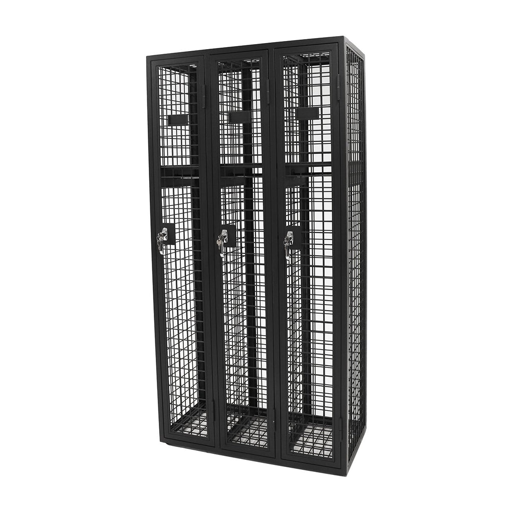 Steel Mesh 3 Door Locker, view 3