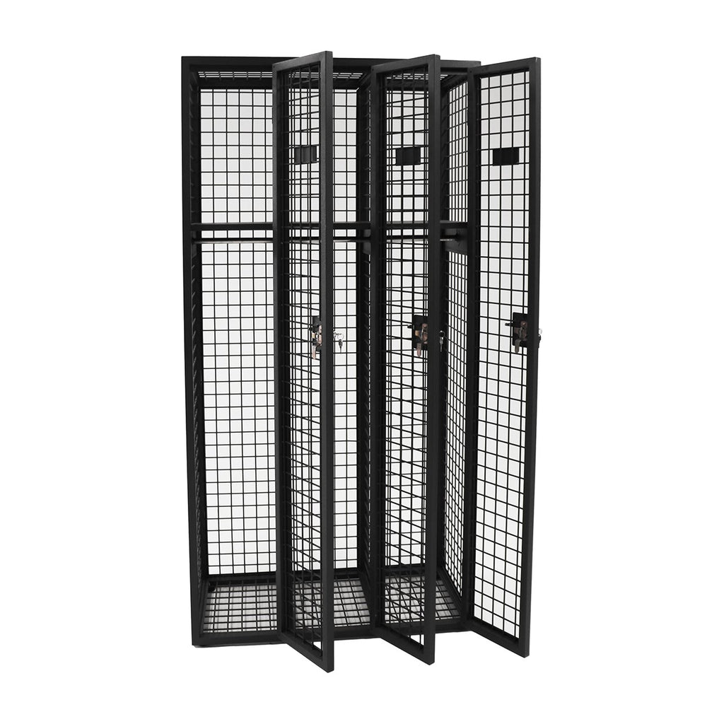 Steel Mesh 3 Door Locker, view 4
