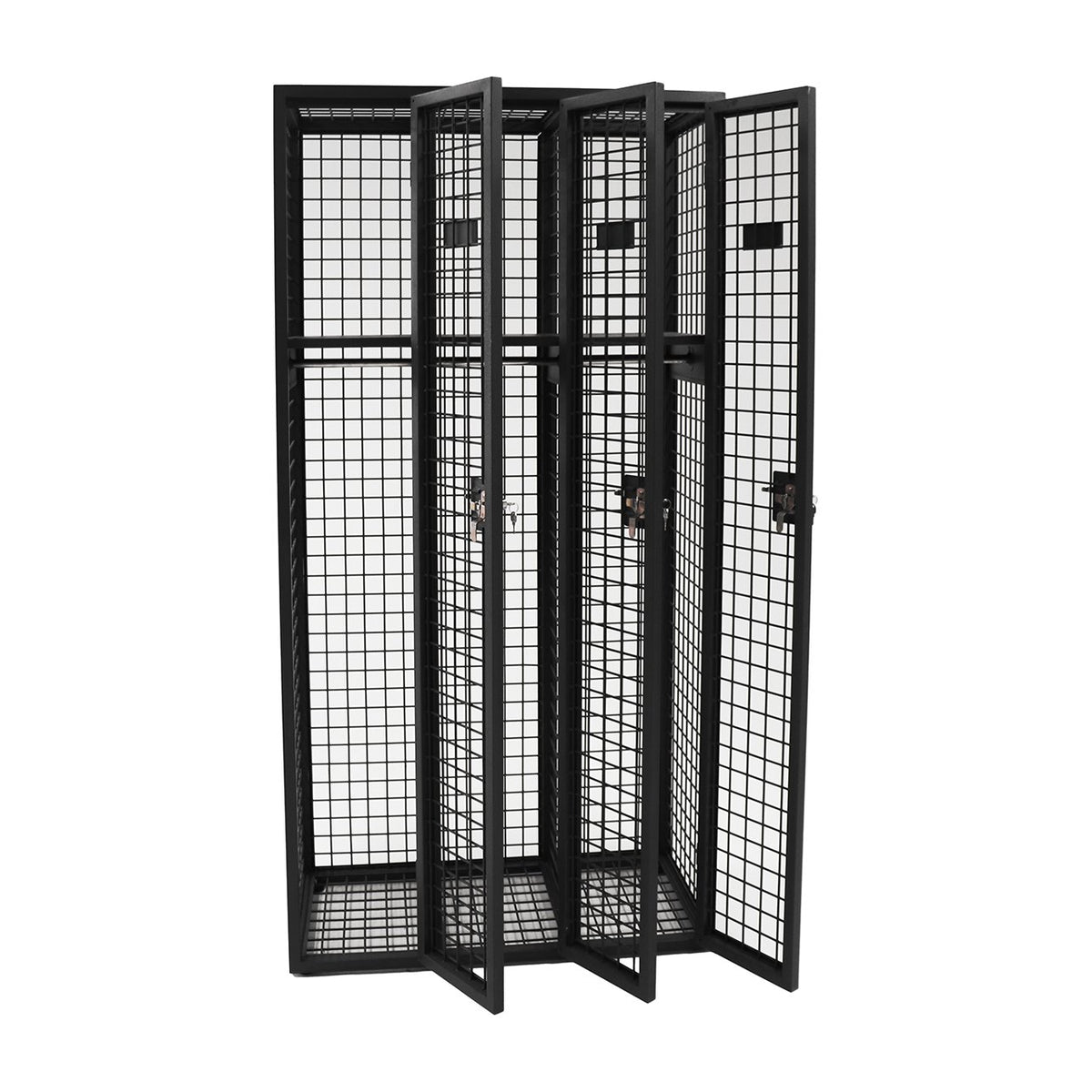 Steel Mesh 3 Door Locker, view 4
