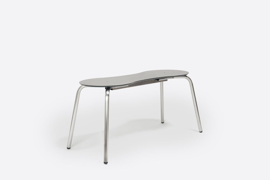 Tam Stainless Steel Bench H45 by Ondarreta, view 3