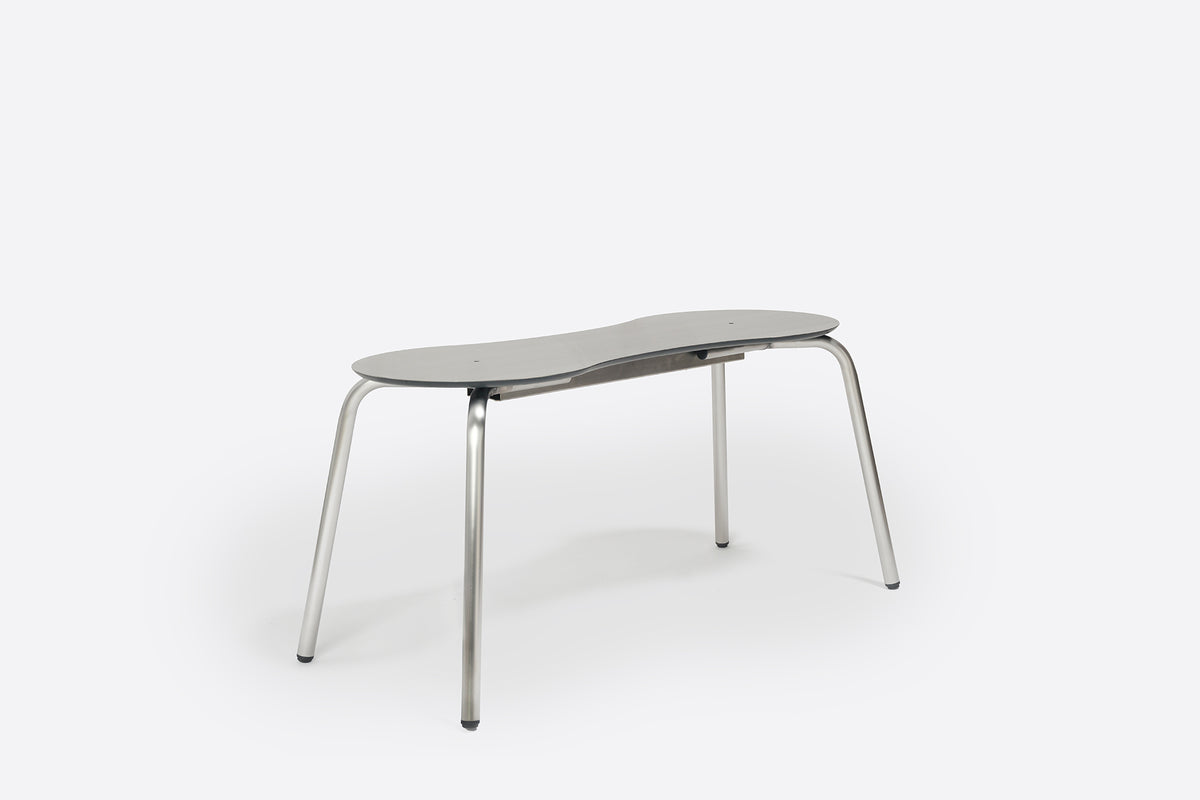 Tam Stainless Steel Bench H45 by Ondarreta, view 3