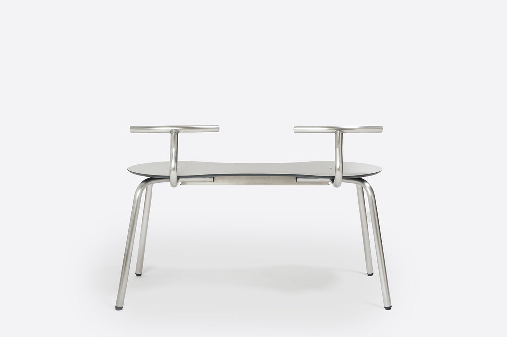 Tam Stainless Steel Bench H45 by Ondarreta, view 6