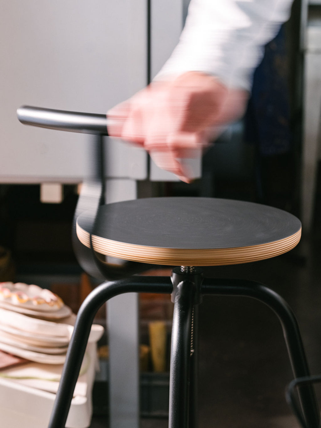 Tam Swivel Stool by Ondarreta, view 9